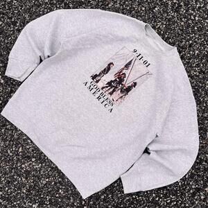 Vintage 9/11 Memorial Crewneck — Grey — Size XL